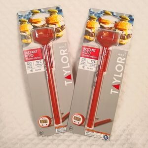 NEW 2 PACK Taylor Instant Read Thermometer - Red